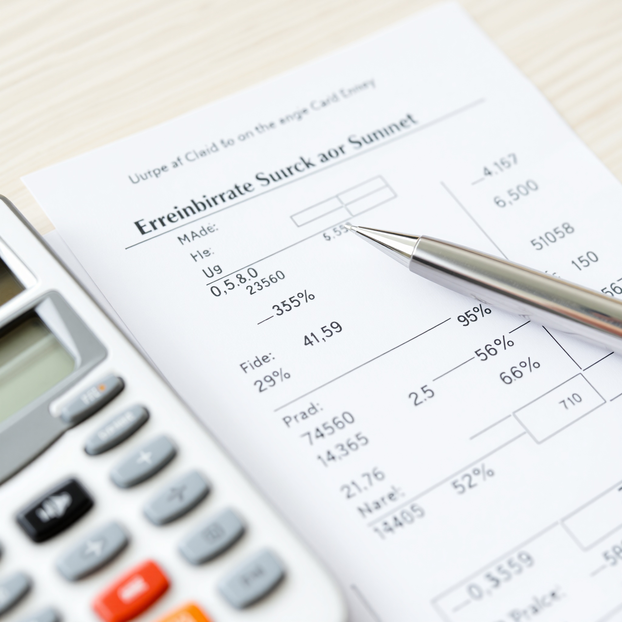 Close-up of credit card statement showing interest charges and minimum payment calculations