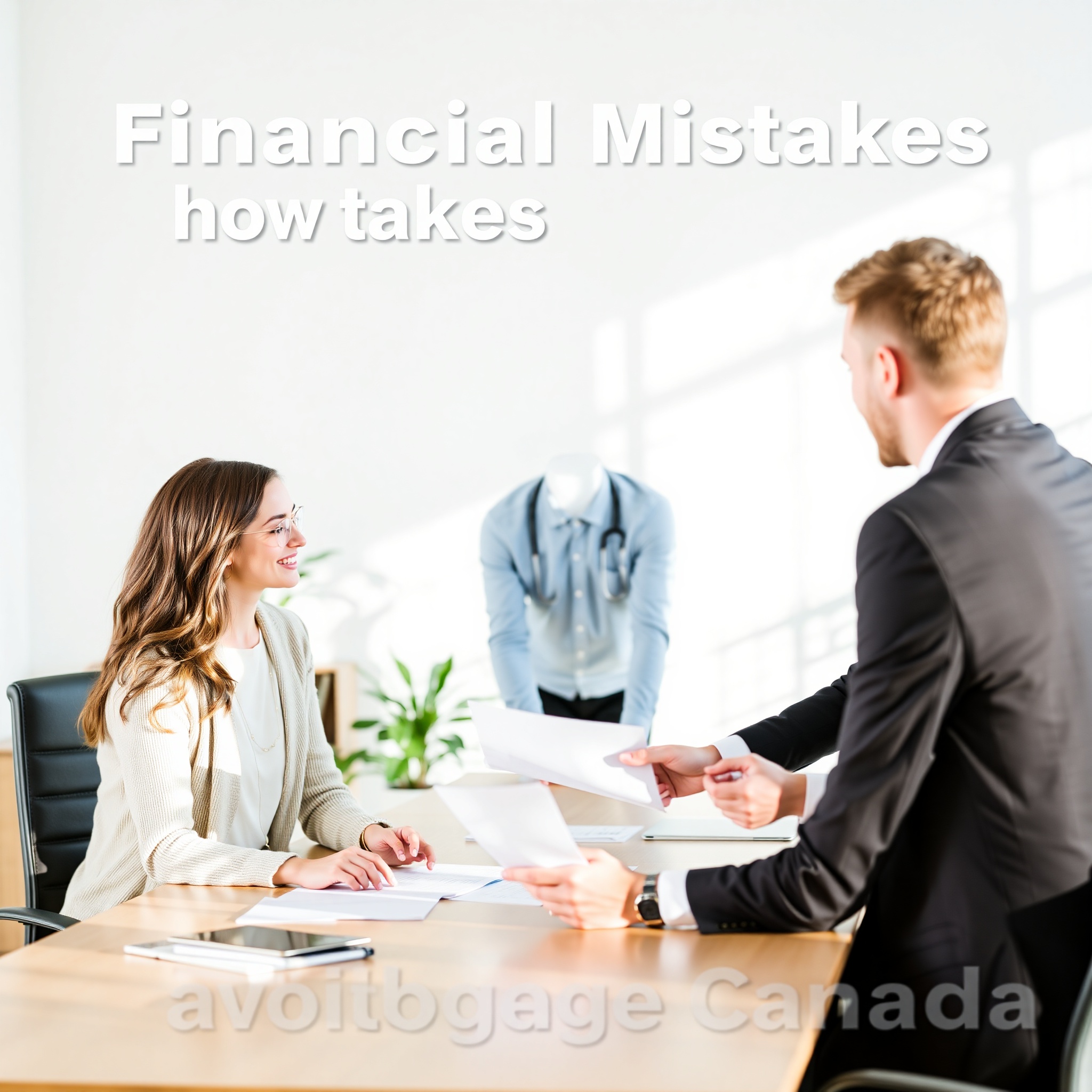 Young couple meeting with mortgage broker reviewing home purchase documents and financial agreements